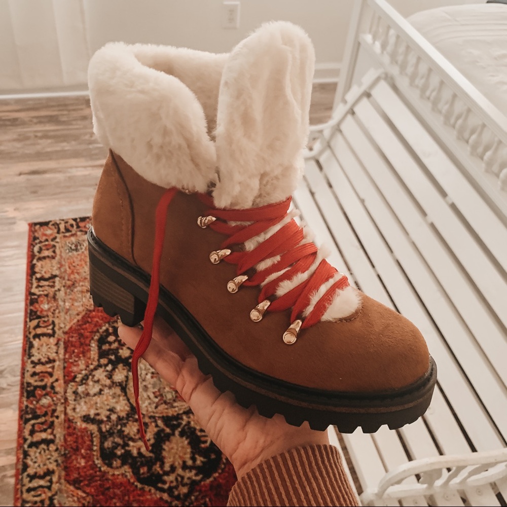 Red dress boutique booties